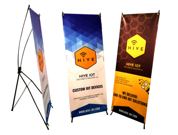 Retractable 0.8m x 1.8m X-Frame PVC Banner Design & Print